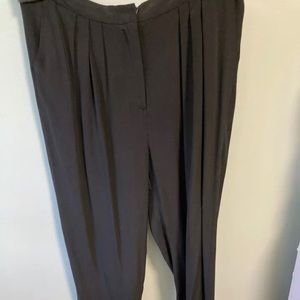NEW MILLY PANTS KERRY SILK PLEATED LOOSE Black 12